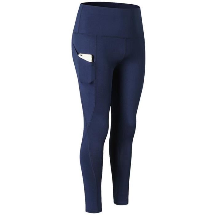 Legging Femme Pantalon de Sport Avec Poches Yoga Fitness Gym