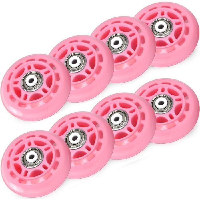 Lot de 8 roues de patins à roulettes en ligne de 72 mm/76 mm/80 mm, 85A