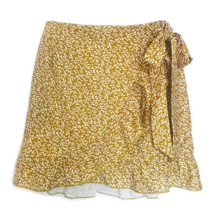 Jupe Longue Zip Bon état Jupe Longue Femme Jaune à Fleurs Autograph Taille 20 - Viscose Fluide - Parfait état Jupe Longue Plissée Zara