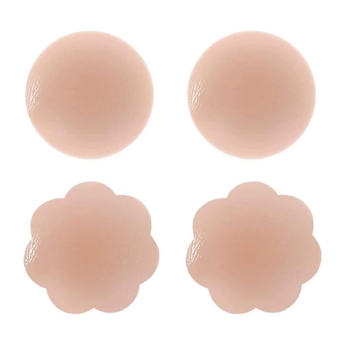 Cache-tétons Autocollants Fevaeno - Lot De 8 - Silicone Hypoallergénique, Réutilisables, Diamètre 8,5 Cm