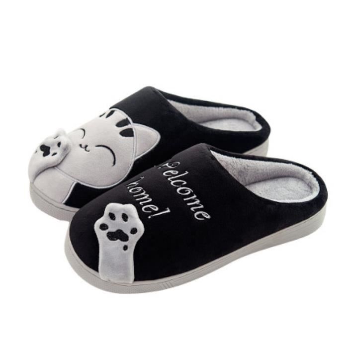 MAXTOP Chaussons Femme Peluche Douce Chaussons Avec Mousse à