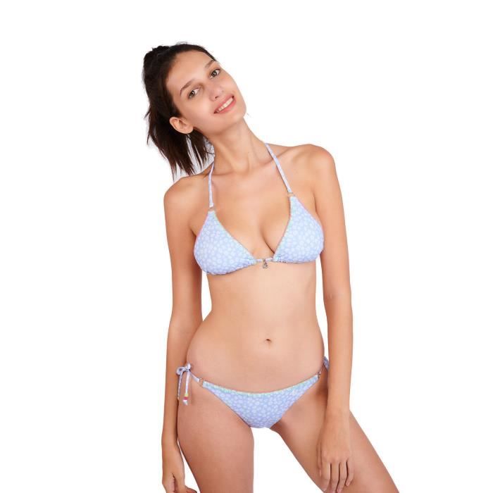 Banana oon Jiao Player 11F97 Haut de Bikini, Ecru/Kaki, XL/42 Fee