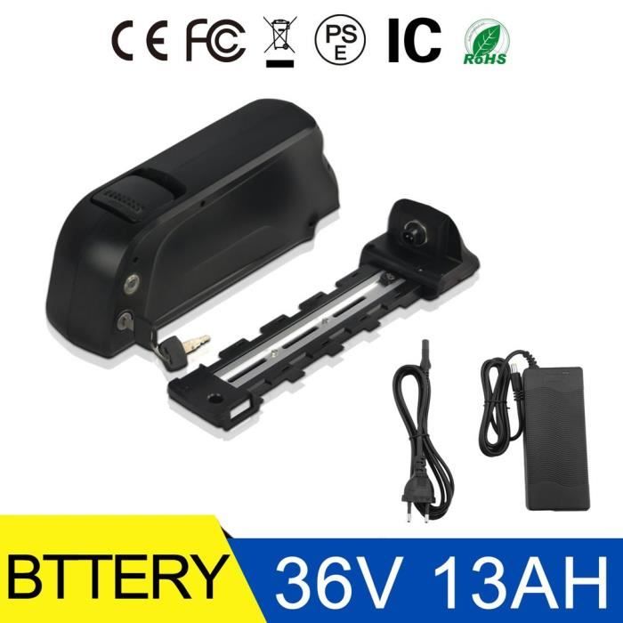 Batterie Lithium-Ion 36V 13Ah 468W Avec Chargeur Pour Vélo Électrique