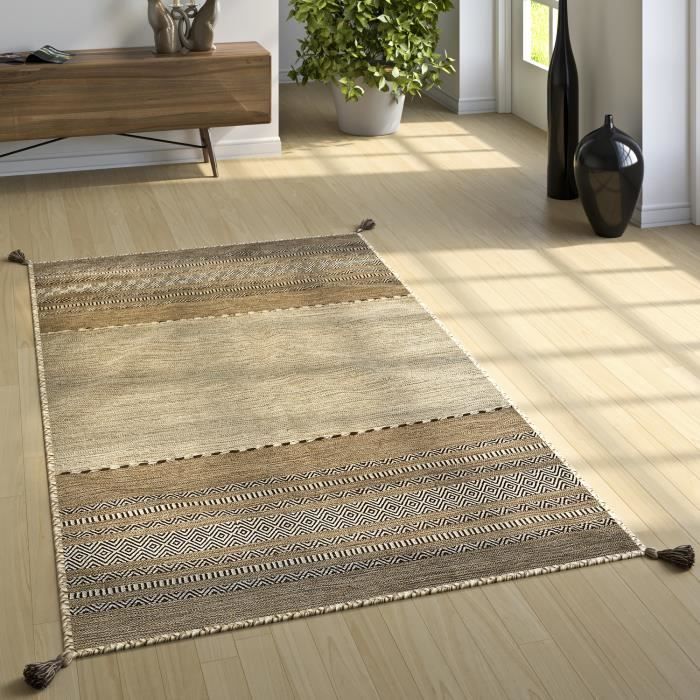 Paco Home Tapis De Créateur Tapis Tissé Kilim Tissé Main