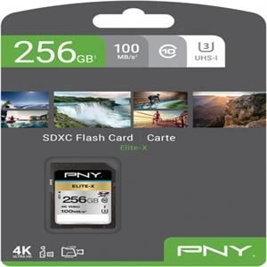 Carte mémoire flash - PNY - MICRO SD ELITE-X HC 256GB SDXC UHS-I U3 - Classe 10 - Noir