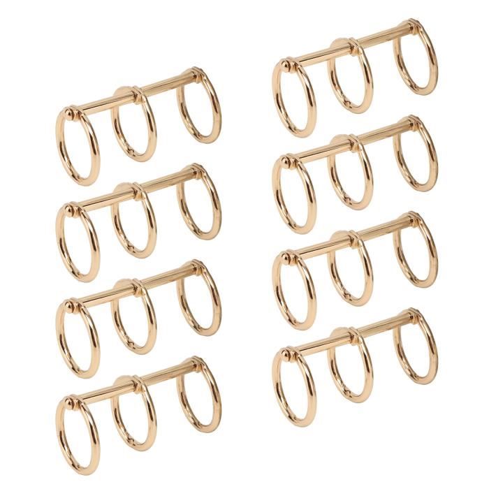 Anneaux De Reliure Métalliques à Ressort - Lot De 10 Pièces - Colorés, Réutilisables - Pour Cartes, Clés, Documents - Bureau, Maison