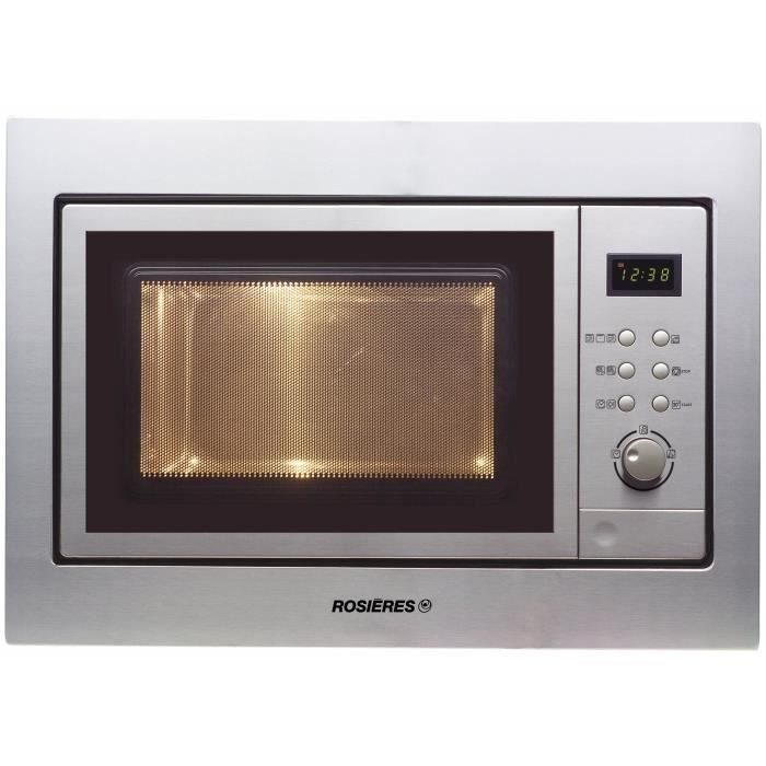 Micro ondes Encastrable - ROSIERES RMG200M - Inox - 20 L - 800 W - Grill 1000 W