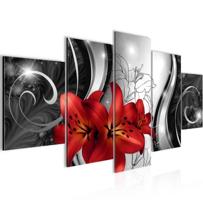 Runa art Tableau Décoration Murale Fleurs de Lys 100x40 cm - 1 Panneau Deco  Toile Prêt à Accrocher 021812c - Cdiscount Maison