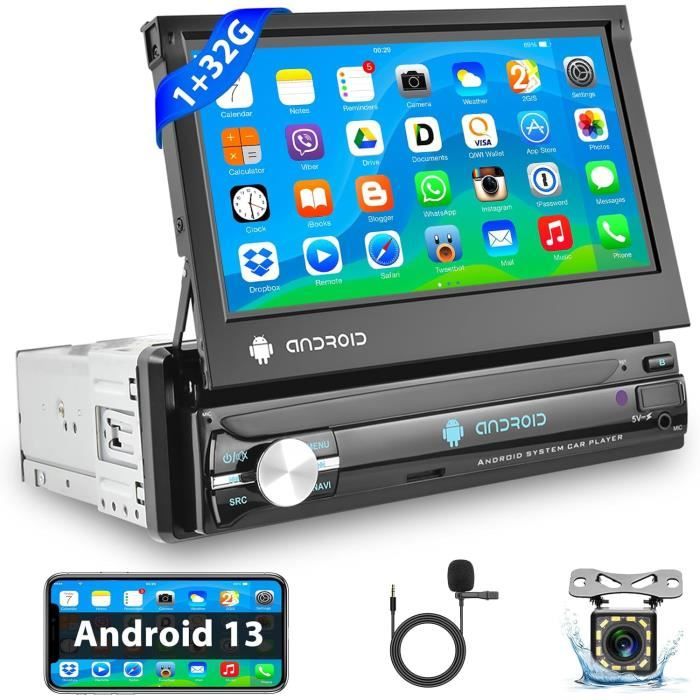 Autoradio 1 Din Con Carplay E Android Auto Wireless – Touchscreen 5.1", Bluetooth, FM/AM, Telecamera Posteriore, Controllo Volante