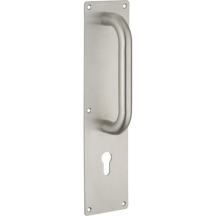 Poignée De Porte Coulissante Gedotec Inox 300/210 Mm - Finition Mat - Barre Moderne