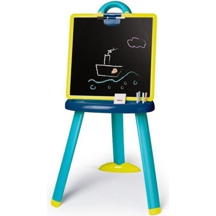 SMOBY Tableau Plastique Bleu + Accessoires