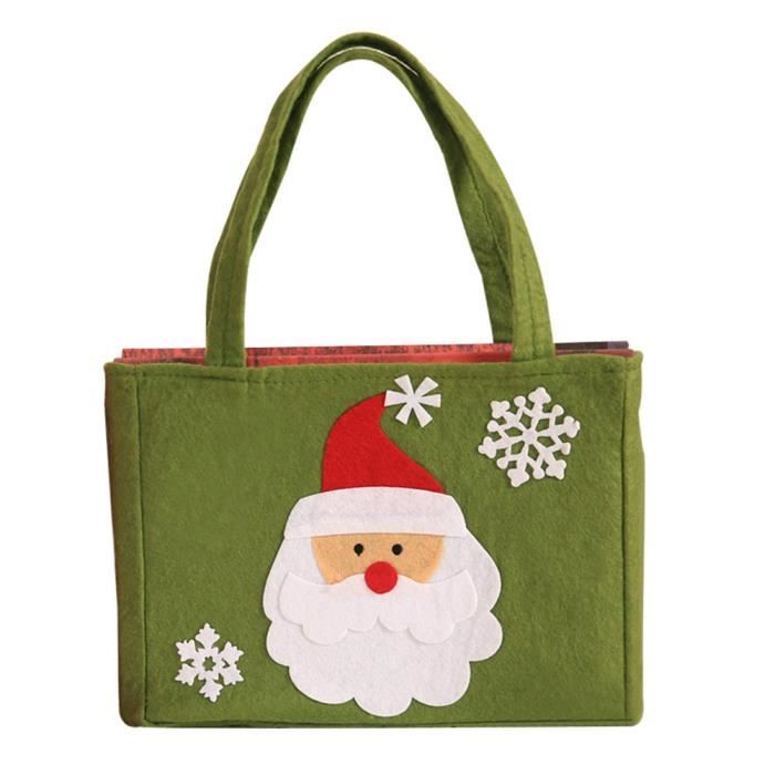 Sac de Noël à cordon de rennes personnalisé avec nom Fête de Noël