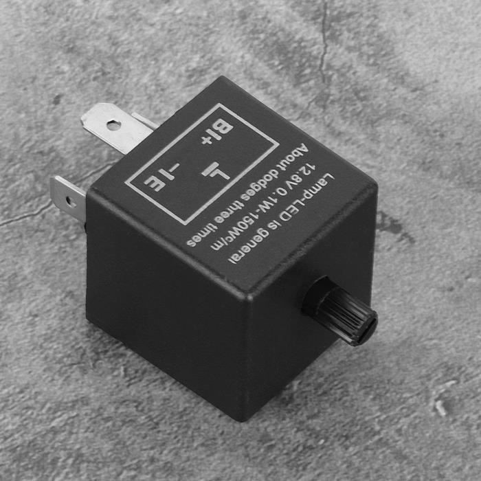 Relais Clignotant LED Voiture Moto - 3 Broches 12V/24V Réglable - Reminnbor - Pour éviter Clignotement Rapide