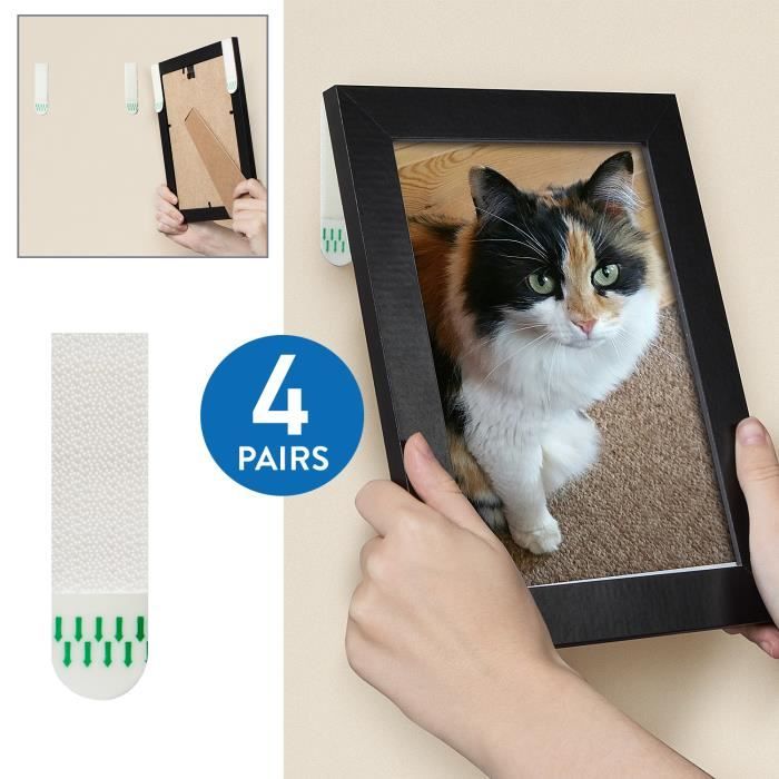 Lot De 12 Paires Bandes Adhésives Suspension Murale - Sans Trace, Réutilisables - Pour Posters, Cadres Photo