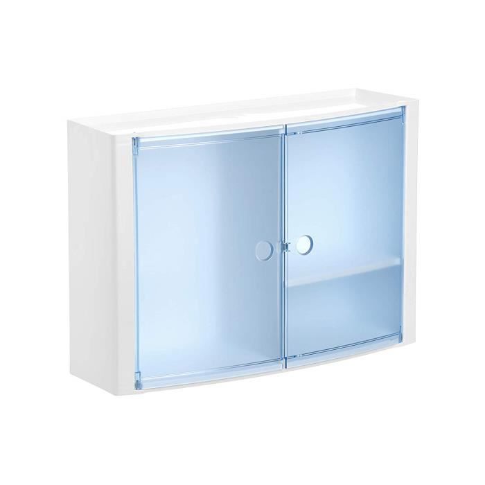 tatay 4480200 armoire horizontale avec 2 portes plastique bleu translucide 46 x 15,5 x 32 cm - tatay4480200