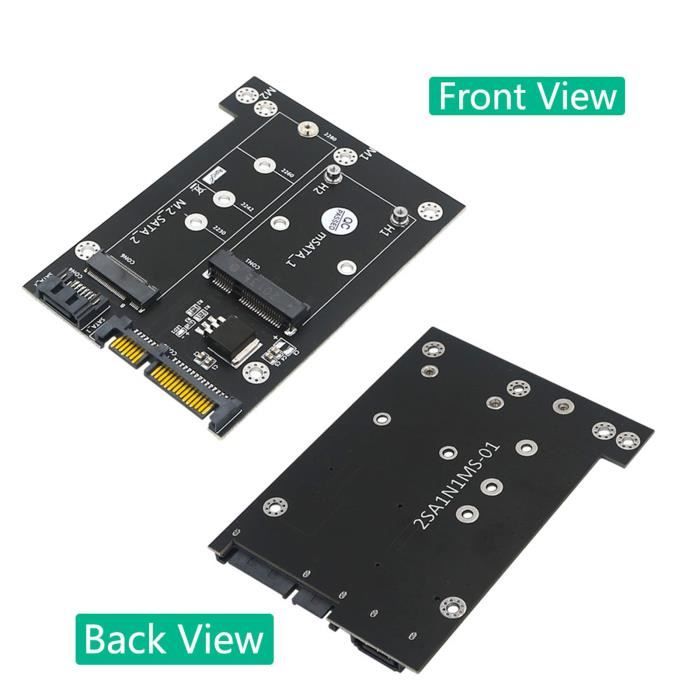 Carte Adaptateur M.2 NGFF / MSATA Vers SATA 3.0 - Convertisseur 2 En 1 Pour SSD Externe Ou Interne