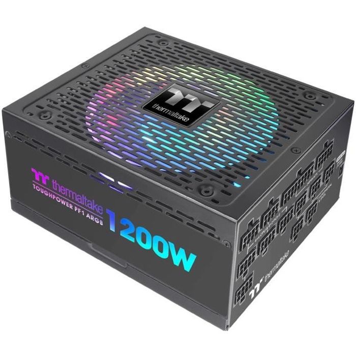 Alimentation PC Thermaltake Toughpower PF1 1200W – Correction du facteur de puissance active – ATX12V – RGB