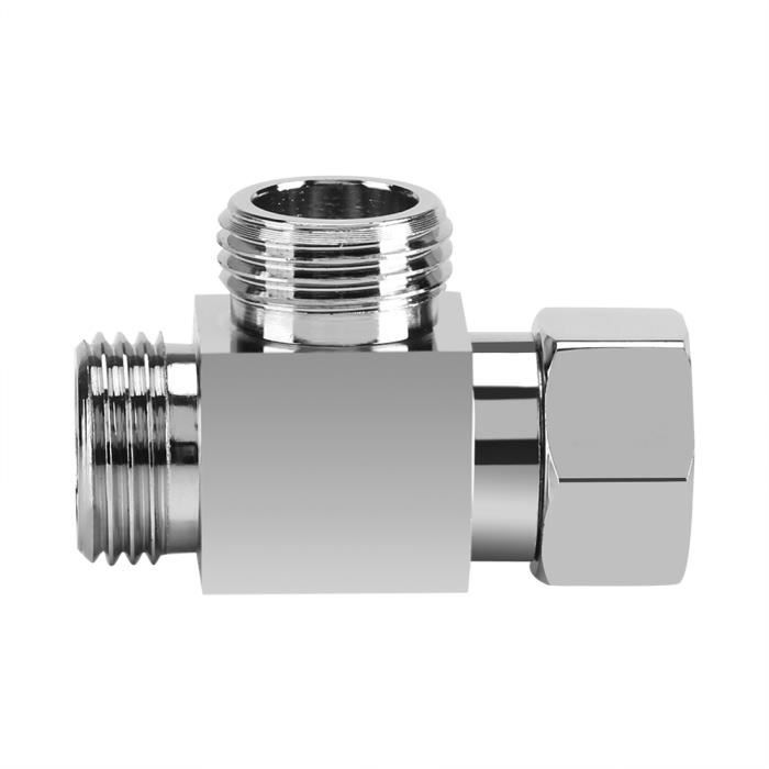 Connecteur de tuyau en T en laiton de 9 mm (3/8'') [2 pièces