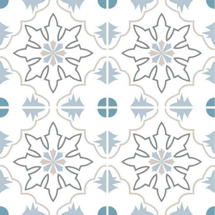 Stickers Autocollants Pour Carrelage Sol 30x30cm - Design Grey Black, Imperméable, Lavable, Pour Salle De Bain Et Cuisine - 6