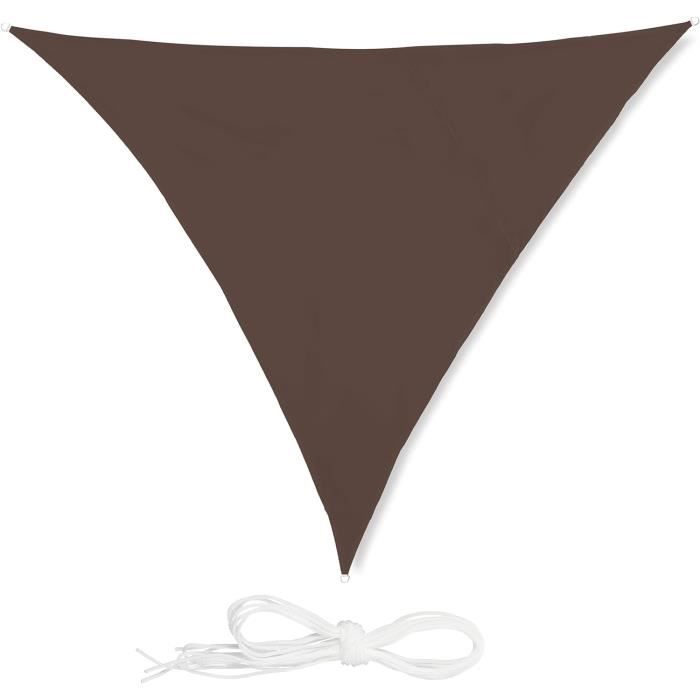 Voile D'ombrage Triangle 3x3x3m, Voile De Jardin Imperméable Triangle 160GSM Matériau Parasol