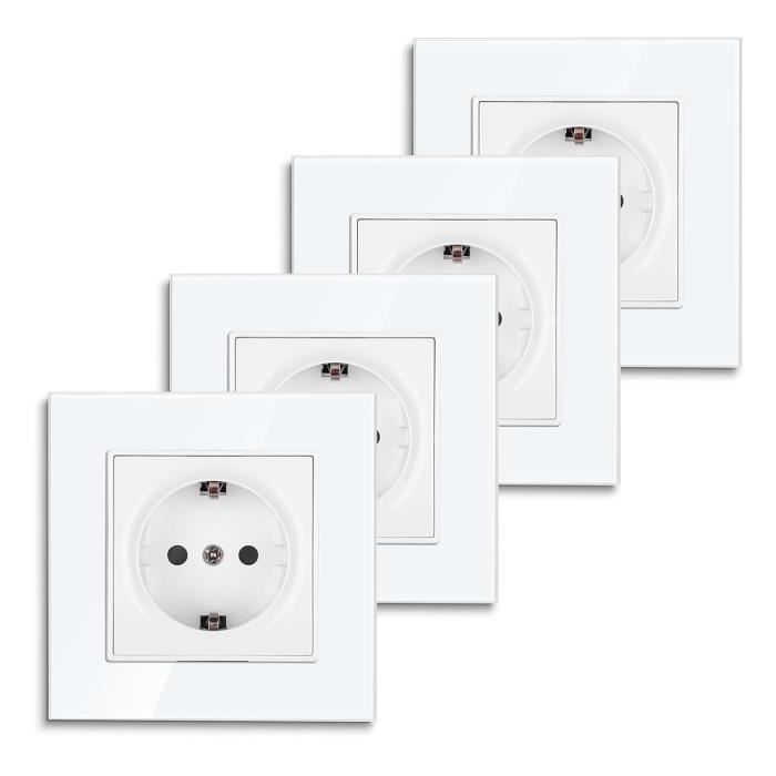 10 Caches Prises Sécurité Enfant En Silicone – Format Schuko Type F, Design Dinosaure – Sans Adhésif, étanche Poussière/eau - 10