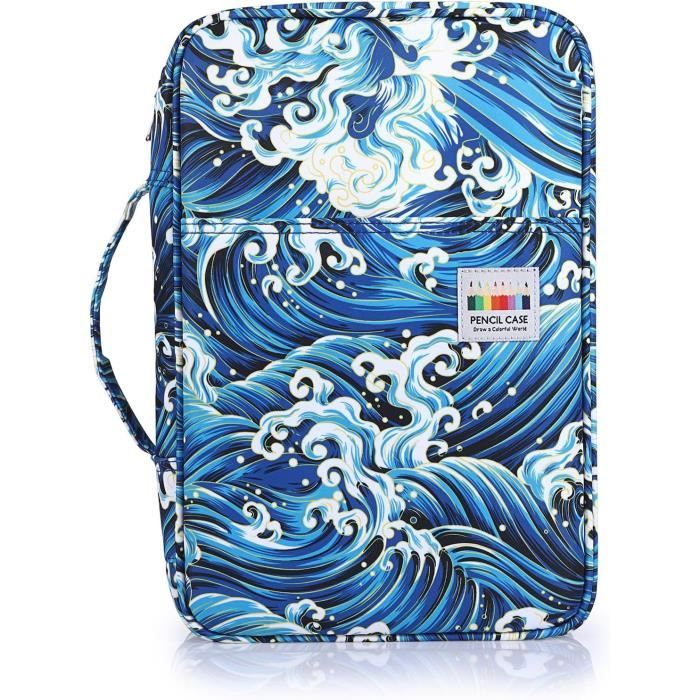 Boîte à Crayons Portable à Carreaux Vent,trousse à Crayons De Grande