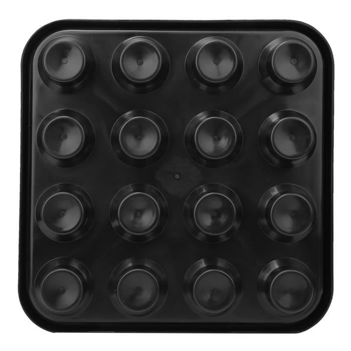 Plateau De Boules De Billard 16 Trous - Support De Rangement Professionnel Robuste Et Pratique, Noir