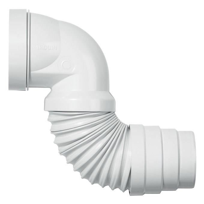 Pipe coudée extensible à coller - Wirquin - 70718813 - Blanc - Plastique - Synthétique - 25x13x12 cm