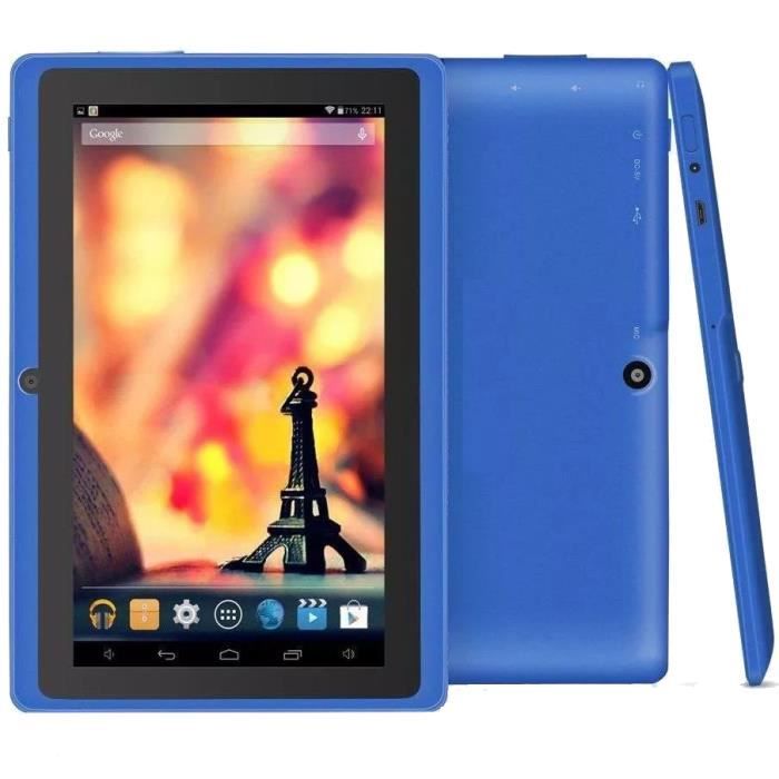 Tablettes educatives YONIS Tablette Enfant 7 Pouces Android 6.0 Bluetooth  Play Store Wifi Bleu 8Go