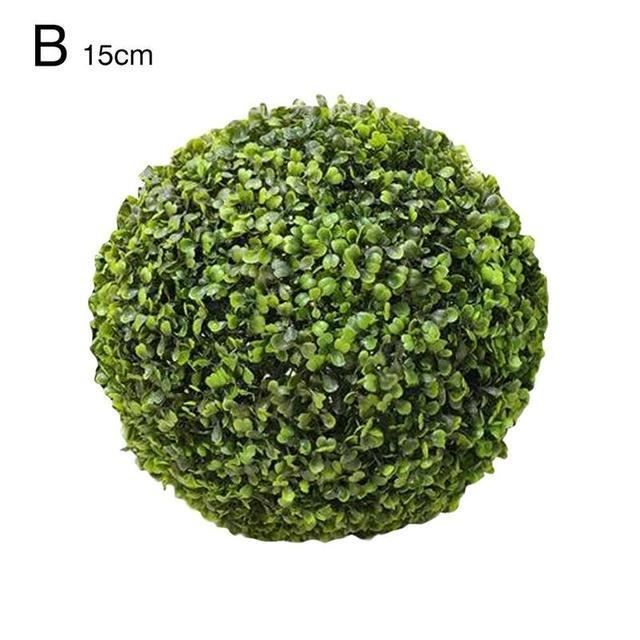 Lot De 4 Boules Topiaires Artificielles Suspendues – Herbe Verte Réaliste, Diamètre 10 Cm, Décoration Intérieure Ou Mariage