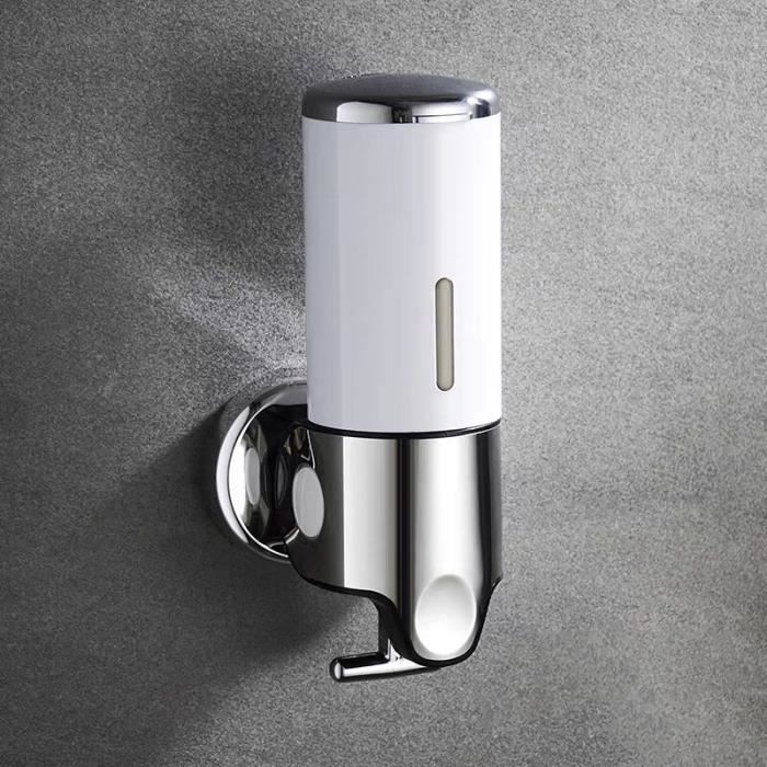 Lot De 2 Distributeurs Muraux Pour Savon/désinfectant - Capacité 1 Litre, Blanc, Polyester - Neuf Sous Emballage