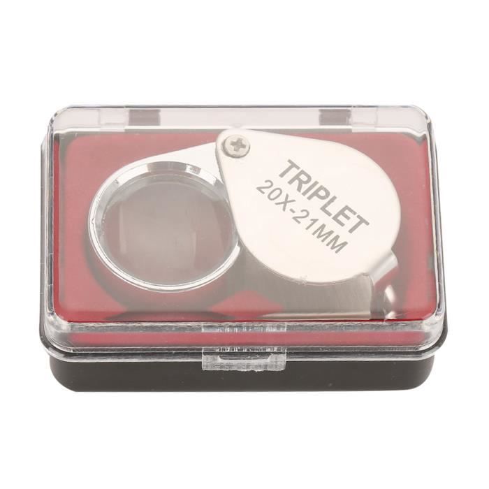 Loupe Porte-clés 30X En Verre | Pliable, Métal | Pour Inspection Bijoux, Timbres, Plantes