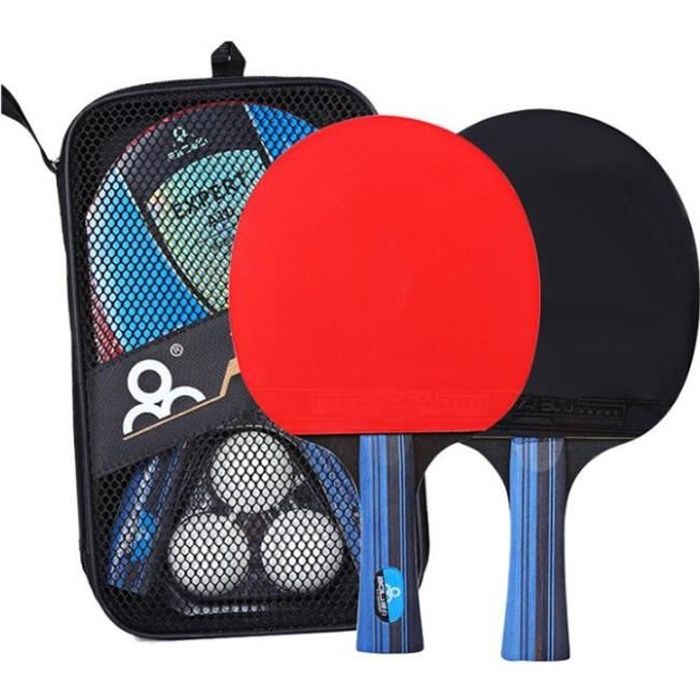 Raquette de Ping Pong Professionnel Set, 2 Raquette de Tennis de