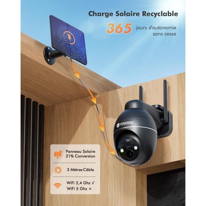 Caméra de sécurité intérieure Wifi Caméra dôme 1080P Caméra 360 degrés