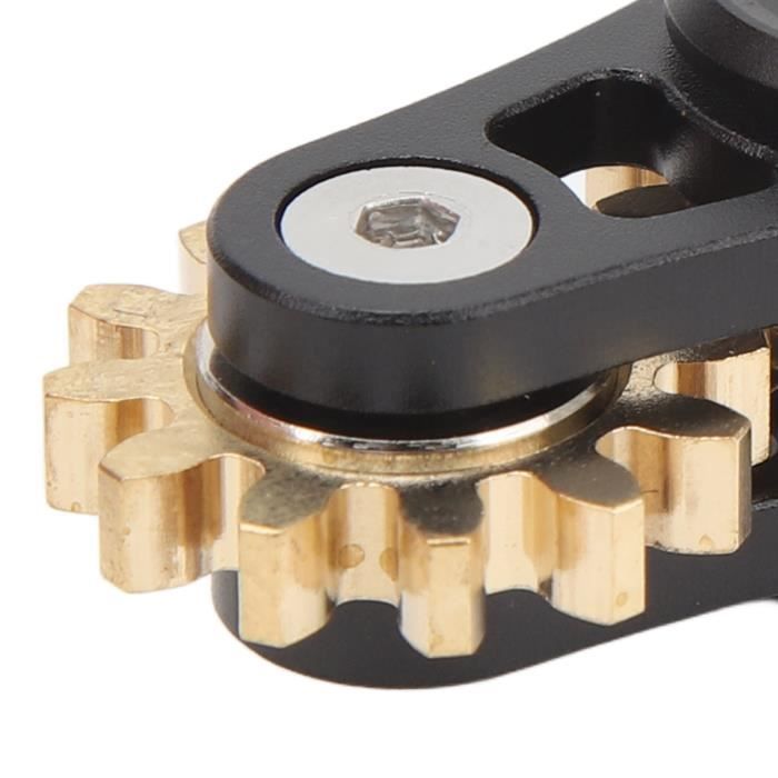 Hand Spinner Métal à Engrenages – Anti-stress 2 Rouages, Acier Inoxydable 304, 6 X 3,5 X 1,1 Cm – Silencieux Et Compact – Argent