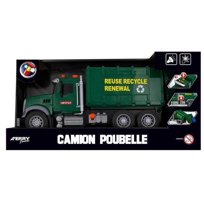 Camion Poubelle Jouet Avec 4 Bennes Arrière,Camion Benne Basculante,Véhicules De Jeu,Voiture - Buy Product on
