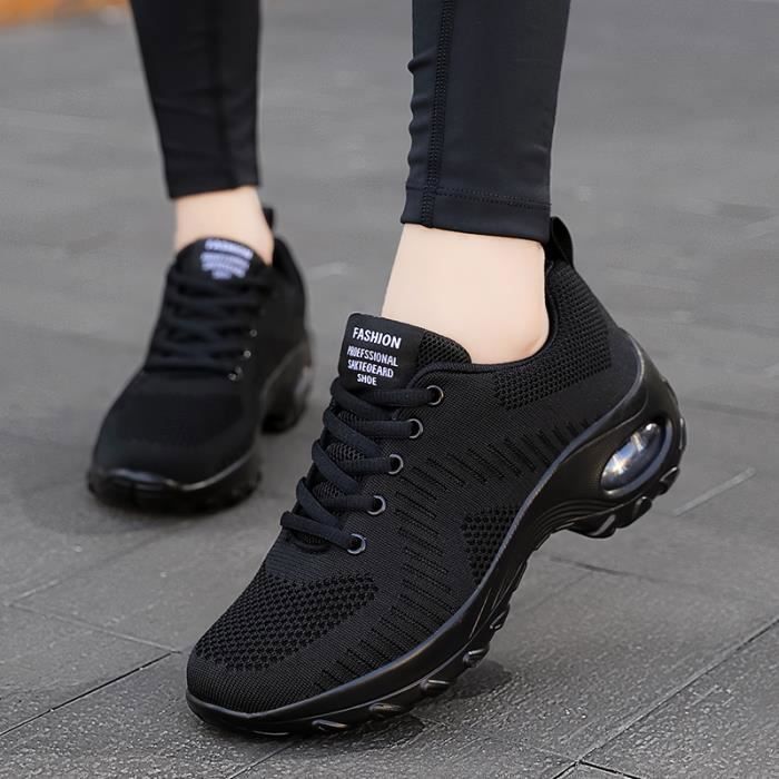 Feethit Femme Chaussures de Sport Running Air Respirant Chaussures de Course Légères Basket Fitness Gym Jogging Outdoor 36 Gris