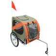 MENGDA Remorque de vélo pour Animaux de Compagnie - Cadre Pliable avec Roues de 48cm - Transport Animaux - Facile à installer-2