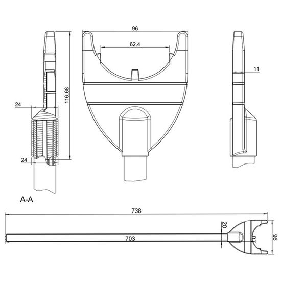 Pied De Table Diamètre 60mm - Hauteur 1100 Mm Pied De Table Diamètr