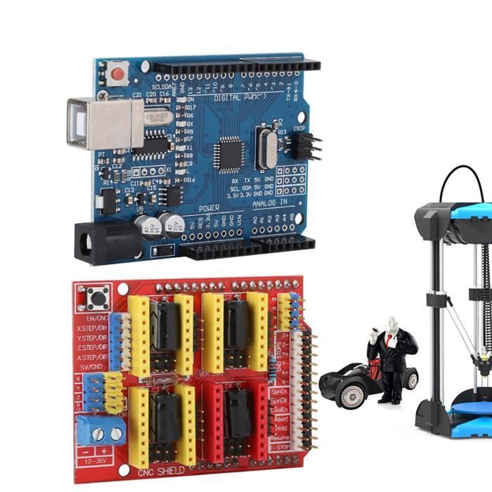 Pilote pas à pas, Bouclier CNC compatible Stepstick DRV8825, pour ...