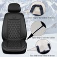 2Pcs Brown -Karcle – coussin chauffant électrique pour siège de voiture, housse chauffante pour siège de voiture en hiver, accessoir-3