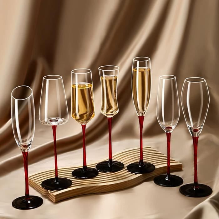 Lot de 6 Coupes à champagne en verre - 30 cl - Cdiscount Maison