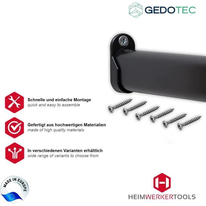Gedotec H3069 Support De Tringle à Cintre De Vêtement Et Rail De Rideau