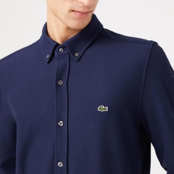 Chemise lacoste homme bleu marine hot sale