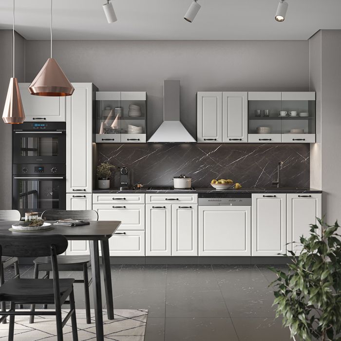 Vicco Cuisine R-Line, Anthracite maison de campagne/blanc