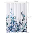 Lerores Rideau De Douche 120×200 Cm – Motif Fleurs Délicat, Ourlet Lesté, Anti-Moisissure, Imperméable & Lavable
