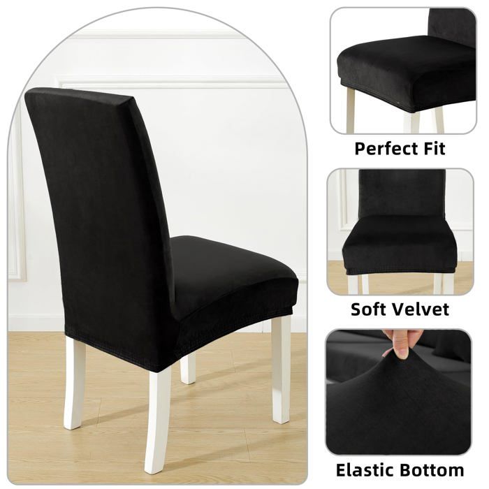 YSTYLE Housse De Chaise 2 Pieces, Extensible Housse De Chaise Salle À Manger, Housse Chaise Amovible Lavable, Gris Clair - Maison