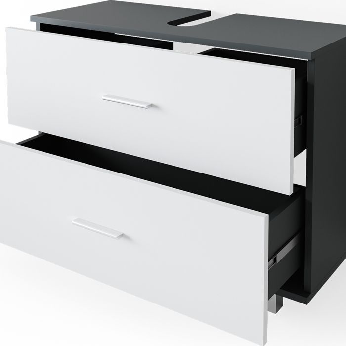 Vicco meuble sous vasque simple, anthraciteblanc, 80x60.8cm