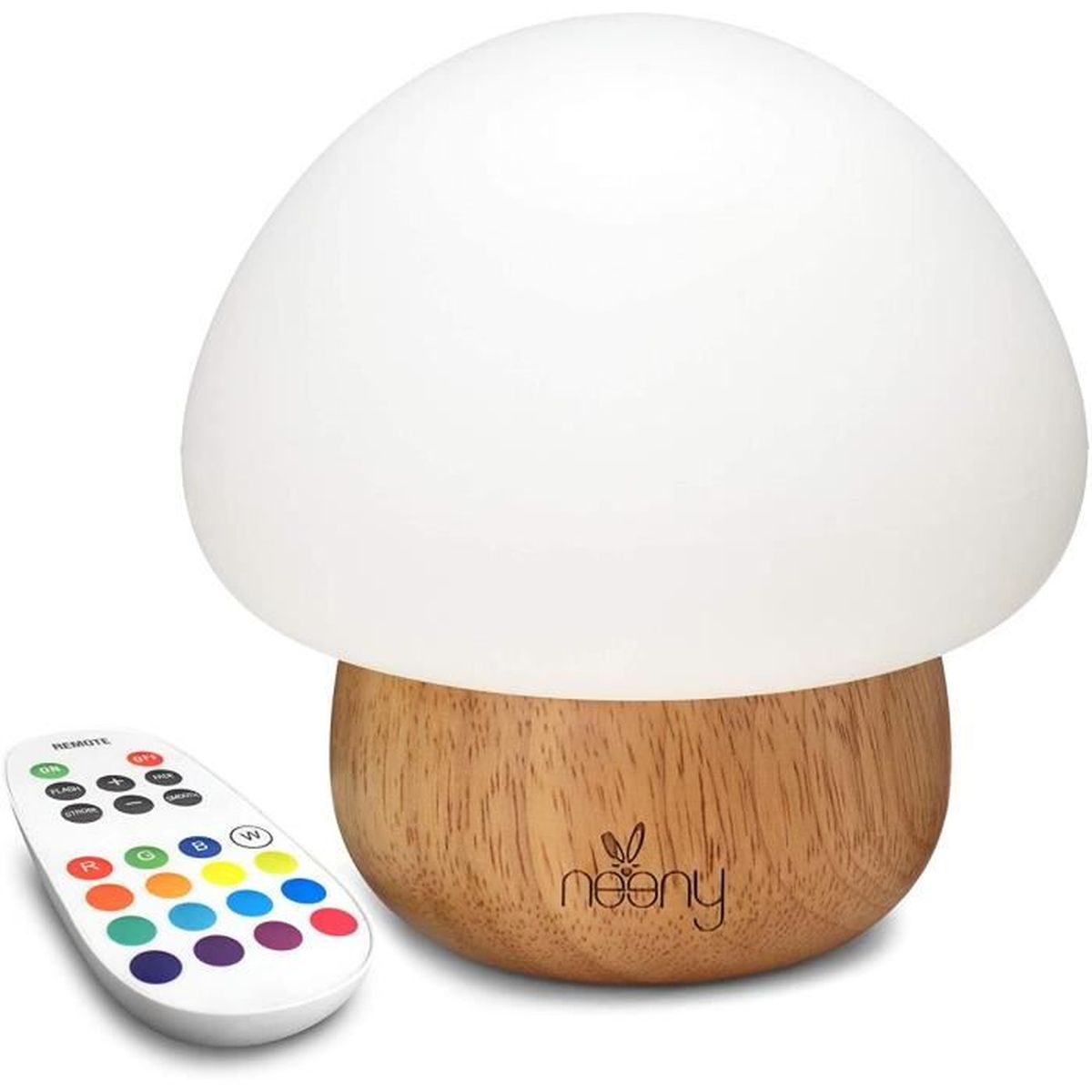 Veilleuse Pour Bebes Neeny Lampe De Table De Nuit Pour Bebes 16 Couleurs Telecommande Lampe En Forme De Champignon Et Usb En Si Cdiscount Puericulture Eveil Bebe