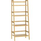 CASARIA Étagère en bambou à 4 niveaux Meuble de rangement 123x48x32 cm Maison intérieur salle de bain cuisine couloir